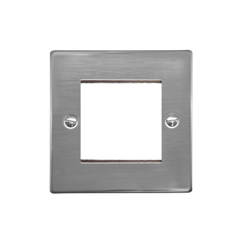 Euro Plate 2 Gang Euro Plate Polished Stainless