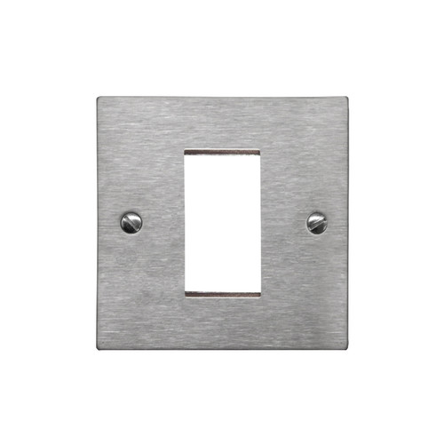 Euro Plate 1 Gang Euro Plate Satin Stainless