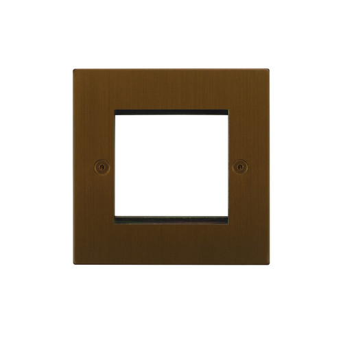 Horizon Square Euro Plate 2 gang Antique Bronze
