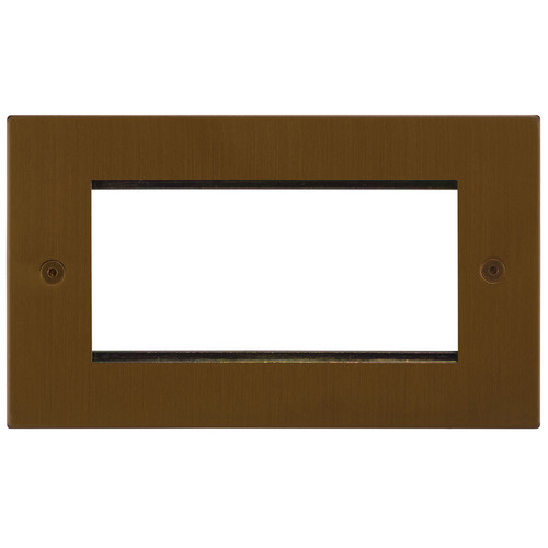 Horizon Square Euro Plate 4 gang Antique Bronze