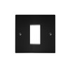 Euro Plate 1 Gang Euro Plate Black Aluminium