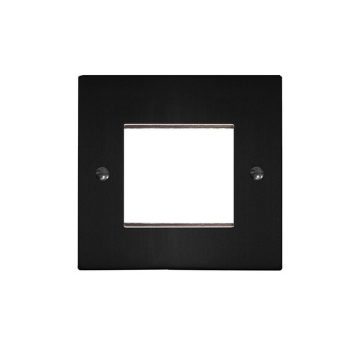 Euro Plate 2 Gang Euro Plate Black Aluminium