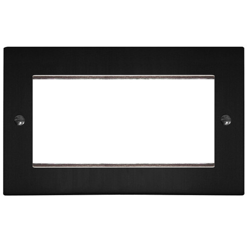 Euro Plate 4 Gang Euro Plate Black Aluminium
