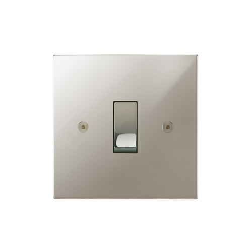Horizon Square Rocker Switch 1 gang 20 amp 2 way Polished Nickel