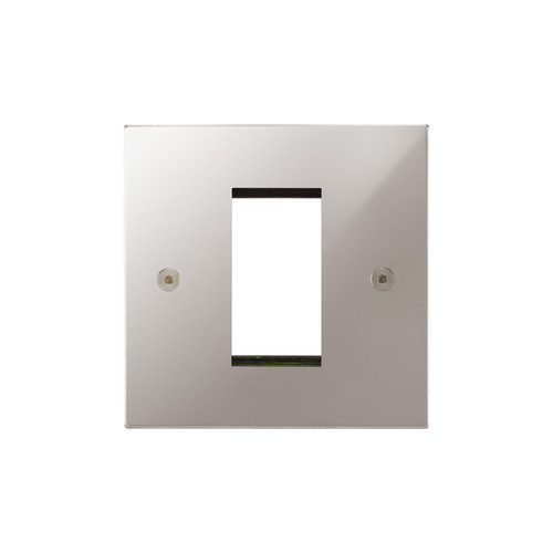 Horizon Square Euro Plate 1 gang Polished Stainless Steel