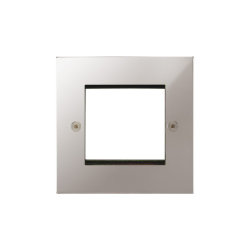 Horizon Square Euro Plate 2 gang Polished Chrome