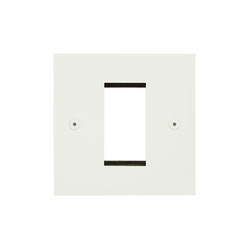Horizon Square Euro Paintable Plate 1 gang Primed White