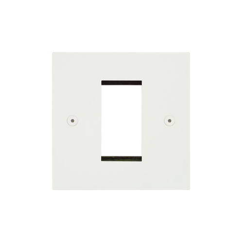Horizon Square Euro Plate 1 gang Primed White