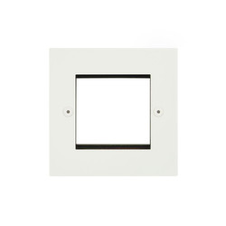 Horizon Square Euro Paintable Plate 2 gang Primed White