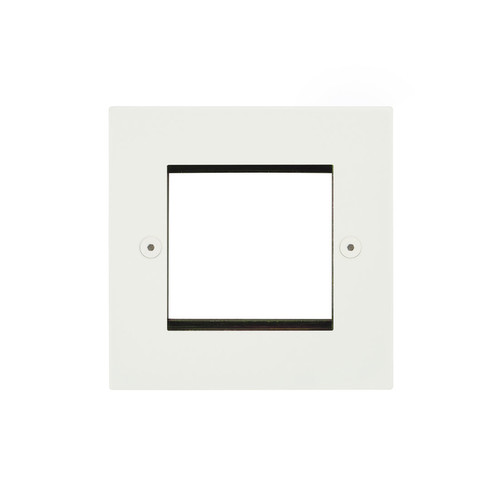 Horizon Square Euro Plate 2 gang Primed White
