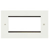 Horizon Square Euro Paintable Plate 4 gang Primed White