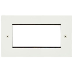 Horizon Square Euro Paintable Plate 4 gang Primed White