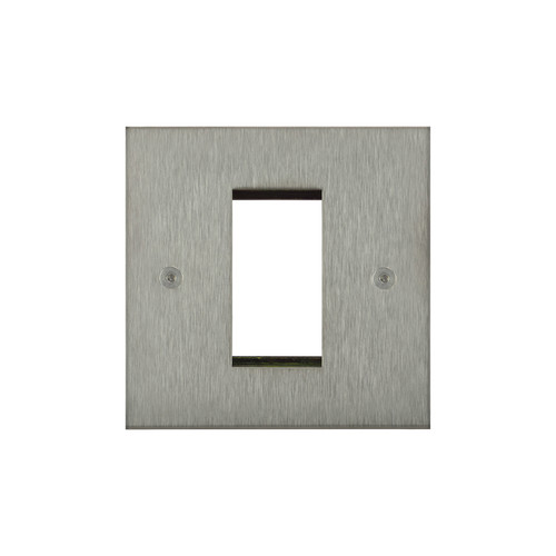 Horizon Square Euro Plate 1 gang Satin Stainless Steel