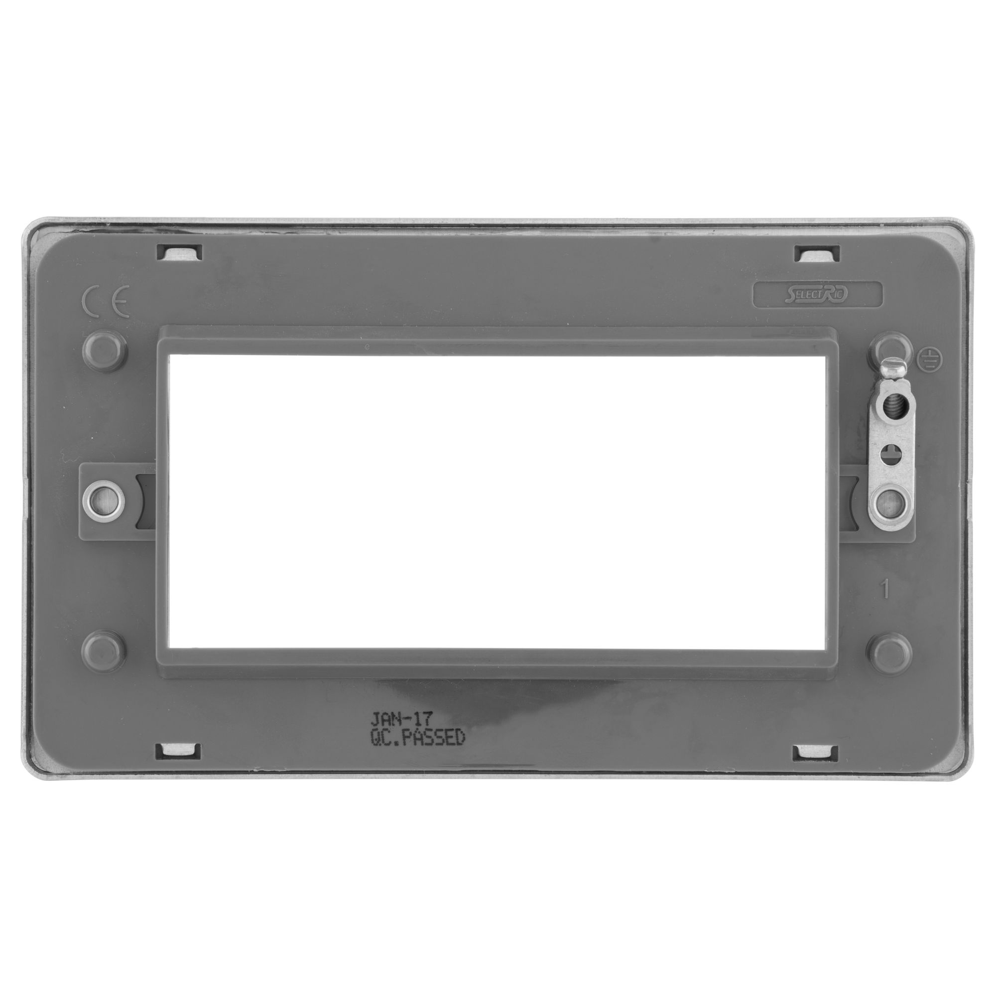Euro Plate Screwless 4 Gang Euro Plate Brushed Stainless Mr Resistor 