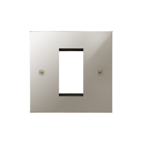 Horizon Square Euro Plate 1 Gang Euro Plate Polished Nickel