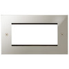Horizon Square Euro Plate 4 Gang Euro Plate Polished Nickel