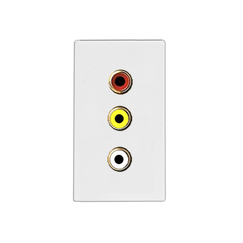 Euro Audio Visual Modules 3 RCA (Phono) White