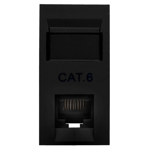 Euro Communication Modules RJ45 CAT 6 Black
