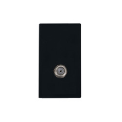 Euro Audio Visual Modules Satellite TV Outlet Black
