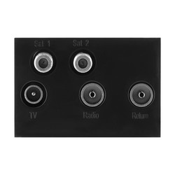 Euro Audio Visual Modules Double Satellite (SKY+) Black