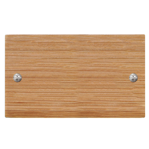 Blank Plate 2 gang double Oak