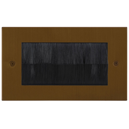 Horizon Square Euro Plate Double Brush Antique Bronze