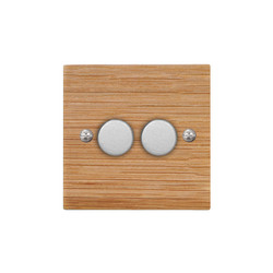 Dimmer Switch 2 gang 400 watt 2 way Oak