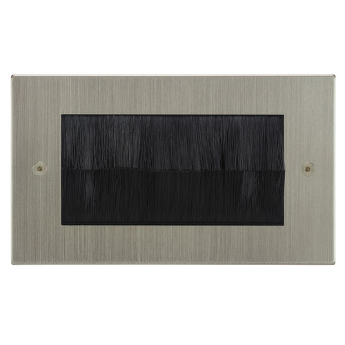 Horizon Square Euro Plate Double Brush Plate Satin Nickel