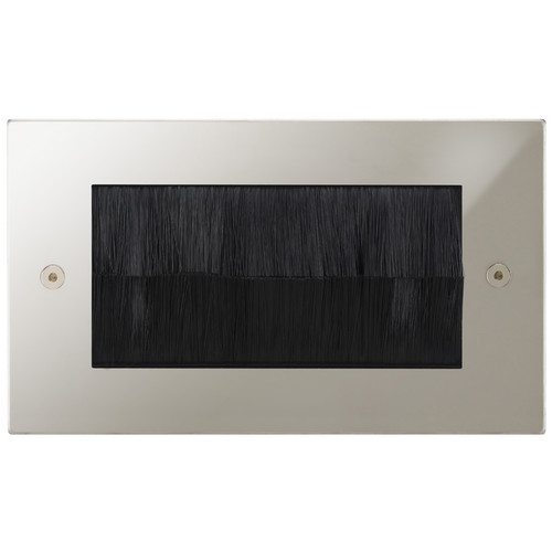 Horizon Square Euro Plate Double Brush Plate Polished Nickel