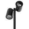 Smooth Double Outdoor Garden Bollard Light 240V Black 2 x 35W
