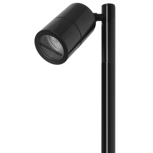 Smooth Single Outdoor Garden Bollard Light 240V Black 50W