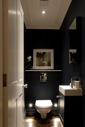 Low level LED lighting in bathroom