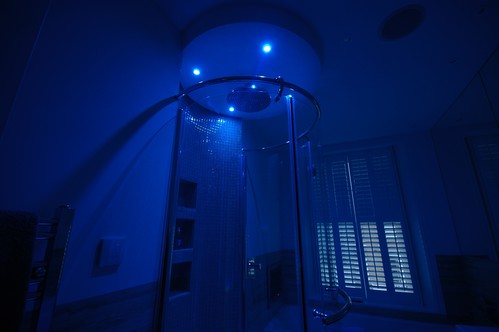 Colour Changing Downlights in Shower