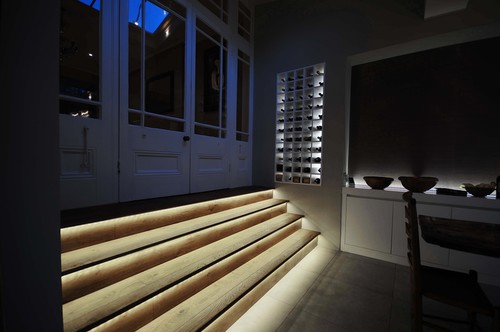 LED tape lighting steps
