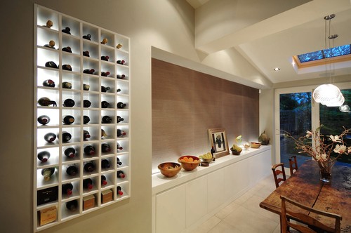 Led tape lighting wine rack