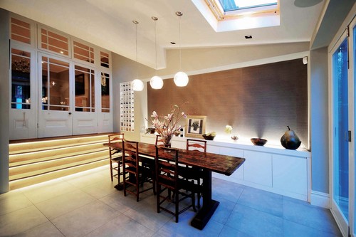 Pendants over dining table
