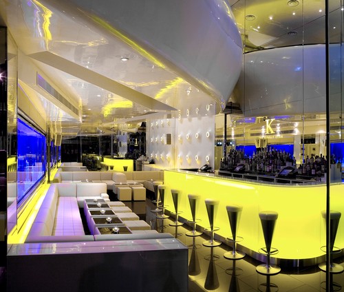 Colour change LED tape in bar