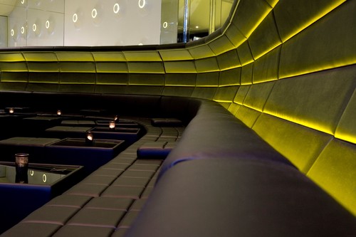 Colour change LED tape in seating