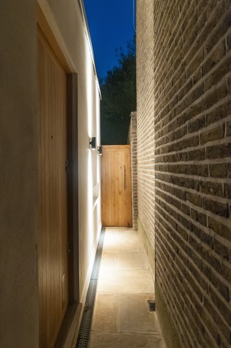 Pillar lights on entrance