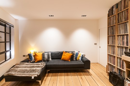 LED trimless downlights in living room