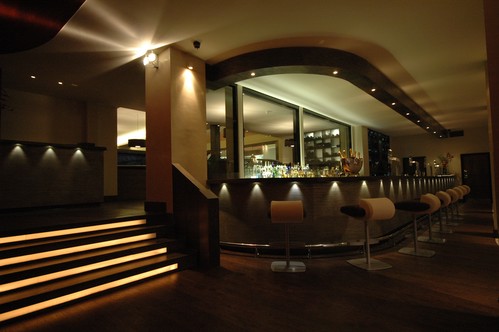 LED lights around the bar