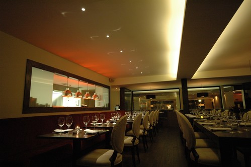 LED strip in the restaurant