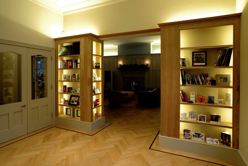 LED tape lighting shelving