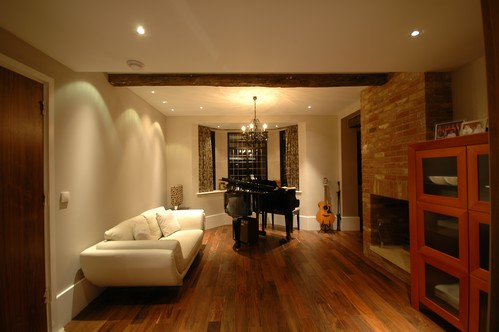 Downlights in living room