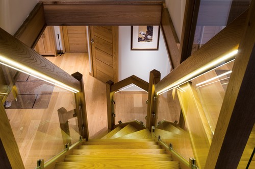 LED tape on stairs