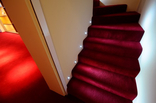 LED bubbles on staircase