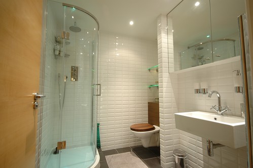 Colour changing lights in bathroom