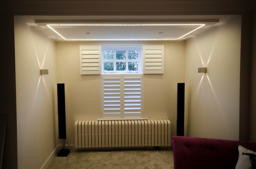 LED tape mounted in ceiling