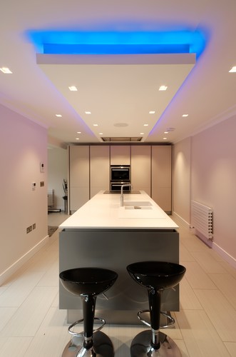 Lowered ceiling with LED tape