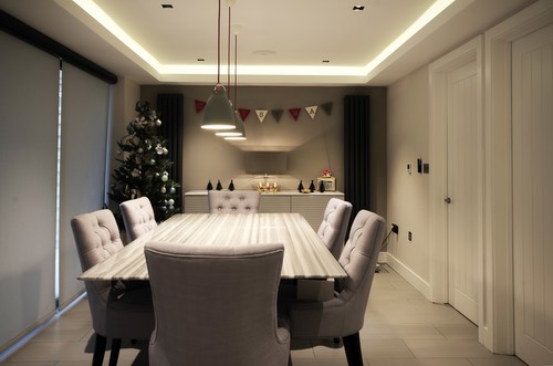 Lowered ceiling with LED tape